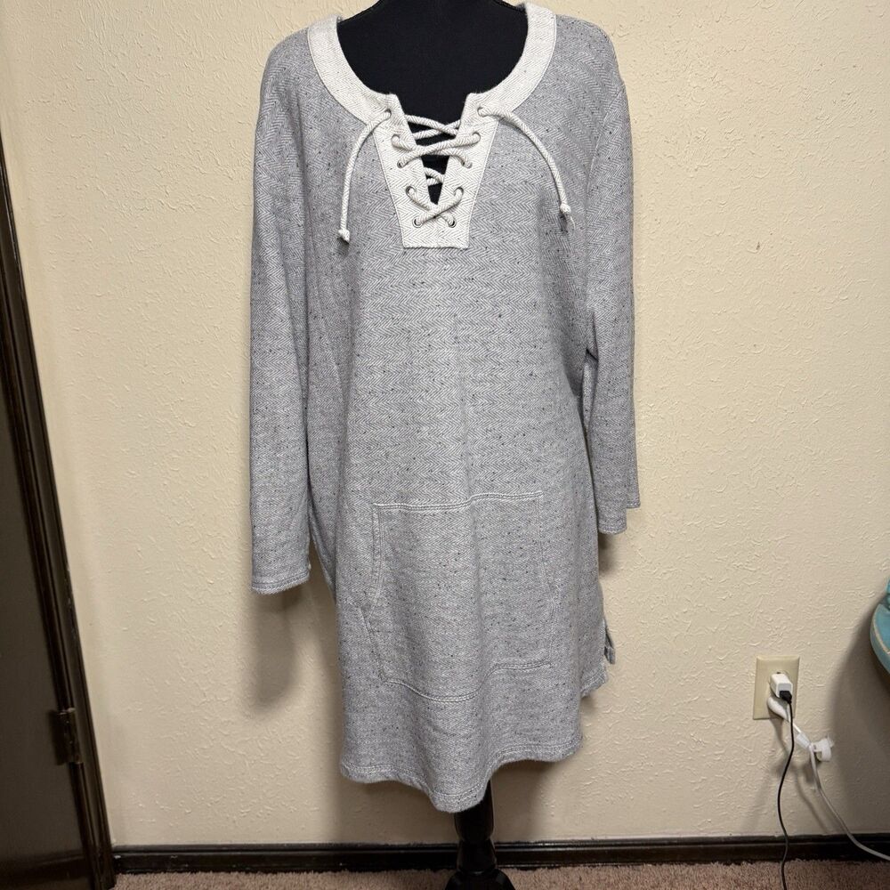 Women’s Liz Claiborne Weekend Women 2X Coastal Tunic Cozy Top 100% Cotton